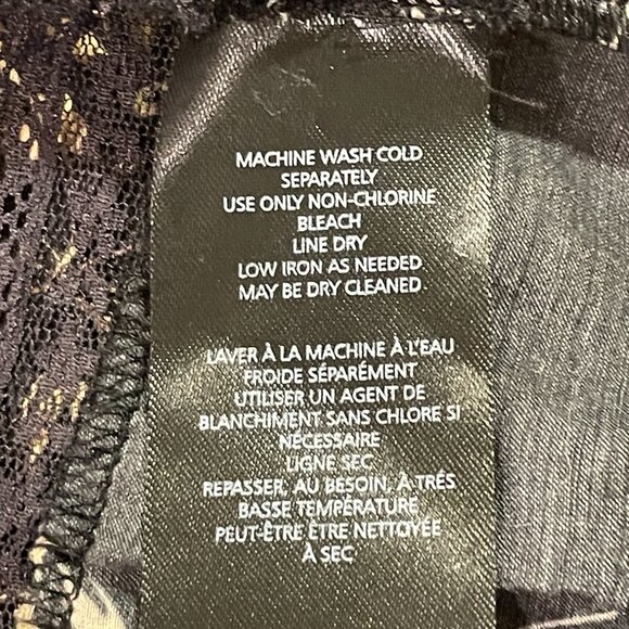 (NWT) BY ANTHROPOLOGIE V-Neck Lace & Ruffle Leaf Print Blouse, Black/Tan - 3X - Picture 12 of 16